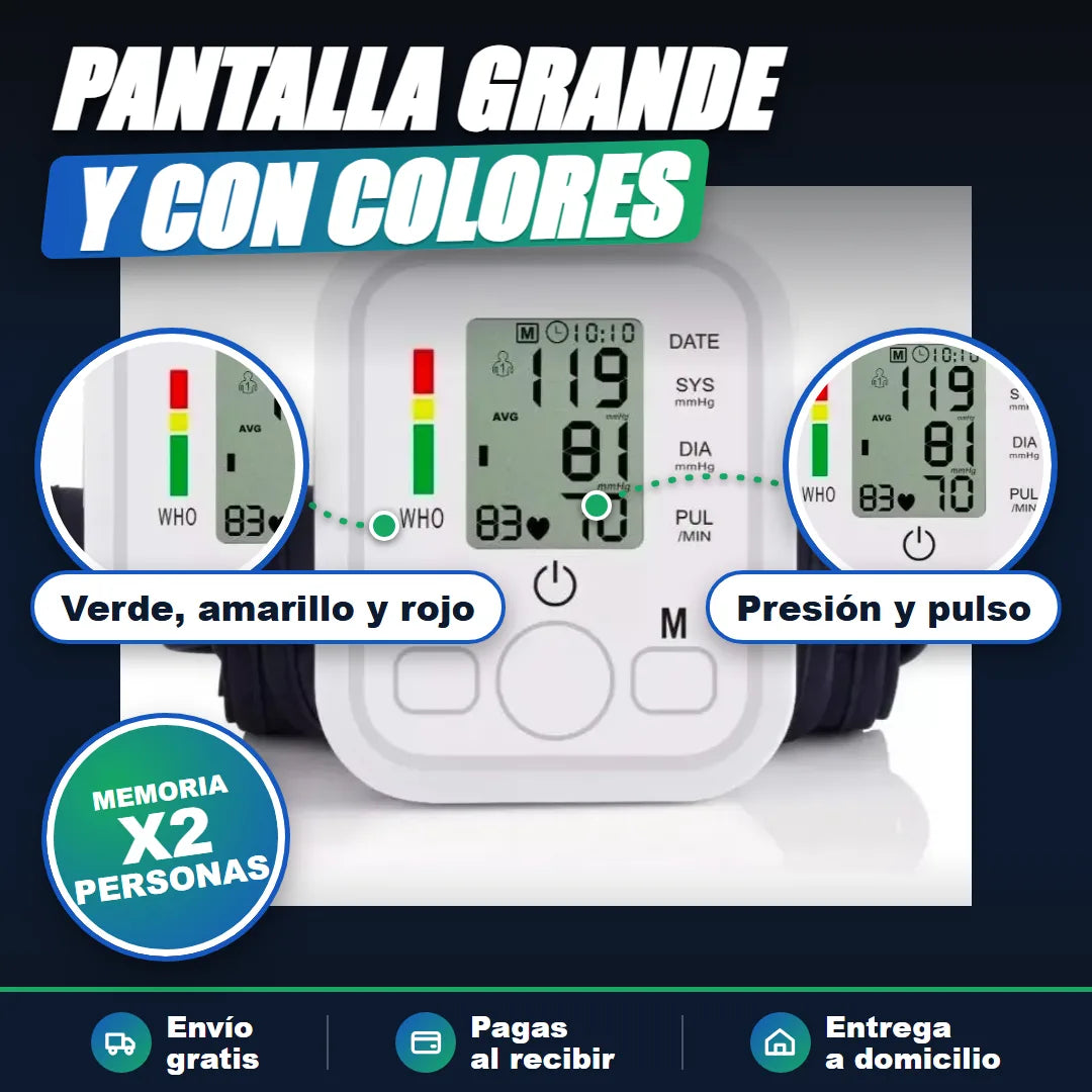 Pantalla grande con indicador de colores