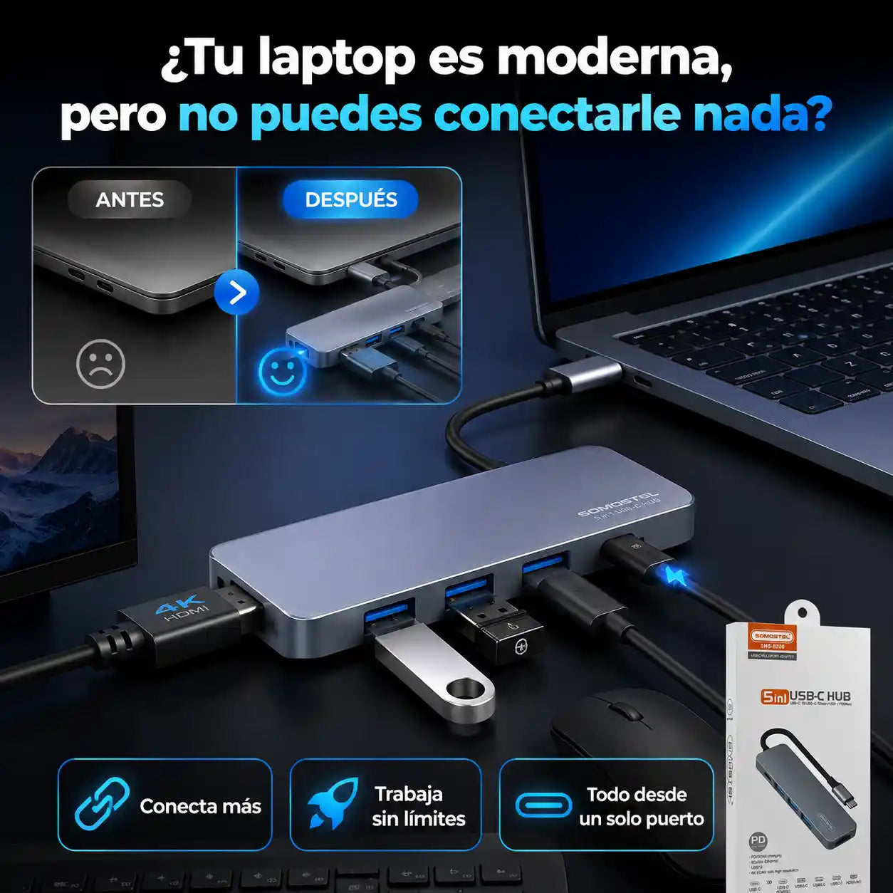 MULTICONECTOR ADAPTADOR PARA PC