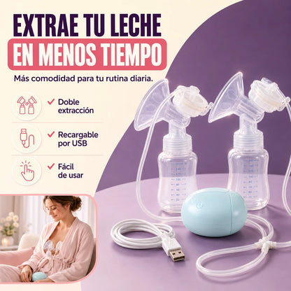 Extractor de Leche Eléctrico Doble | Extrae más en menos tiempo con comodidad y libertad 🤱✨