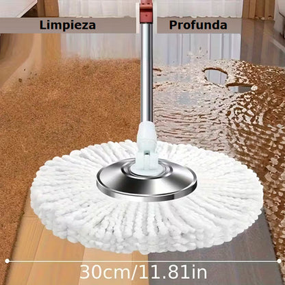 TRAPEADOR PRO | 2 Mopas lavables + Balde con Ruedas
