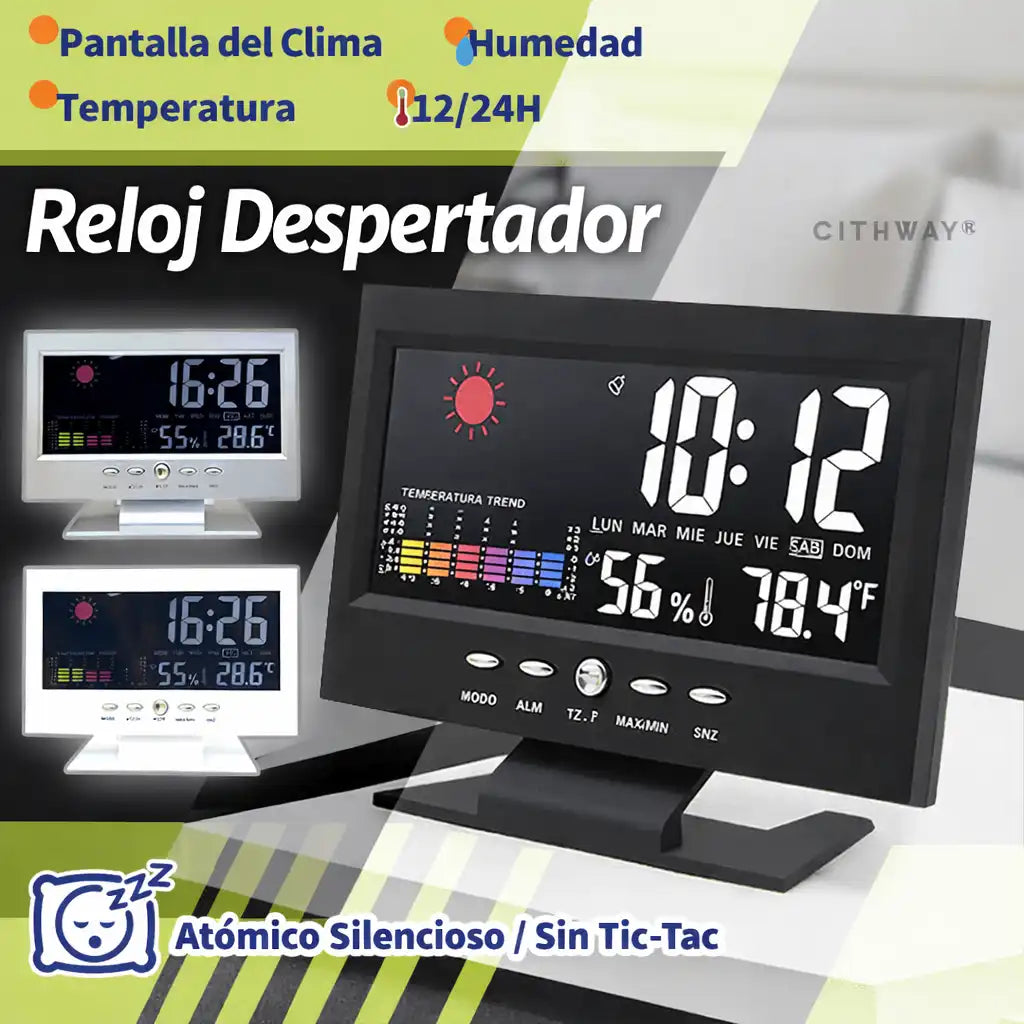 Reloj Digital Inteligente con Clima y Calendario