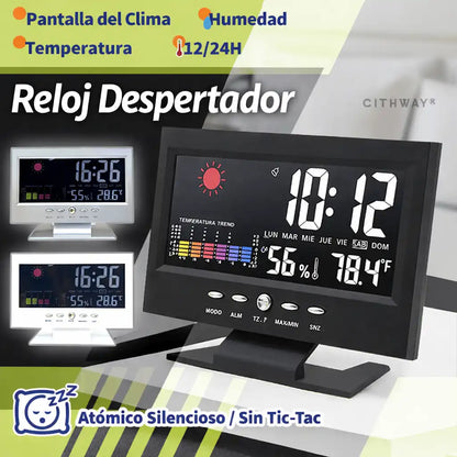 Reloj Digital Inteligente con Clima y Calendario