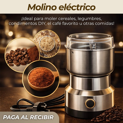 Molino Eléctrico Multiusos: Muele en segundos, disfruta por días ☕