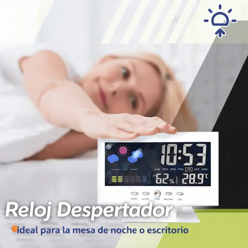 Reloj Digital Inteligente con Clima y Calendario