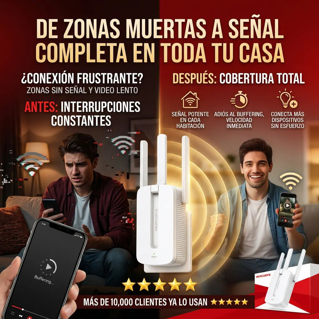 Internet Rápido en Toda tu Casa 🚀 | Repetidor WiFi de Alta Potencia