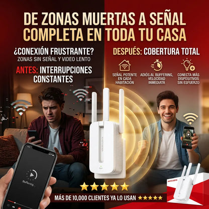 Internet Rápido en Toda tu Casa 🚀 | Repetidor WiFi de Alta Potencia