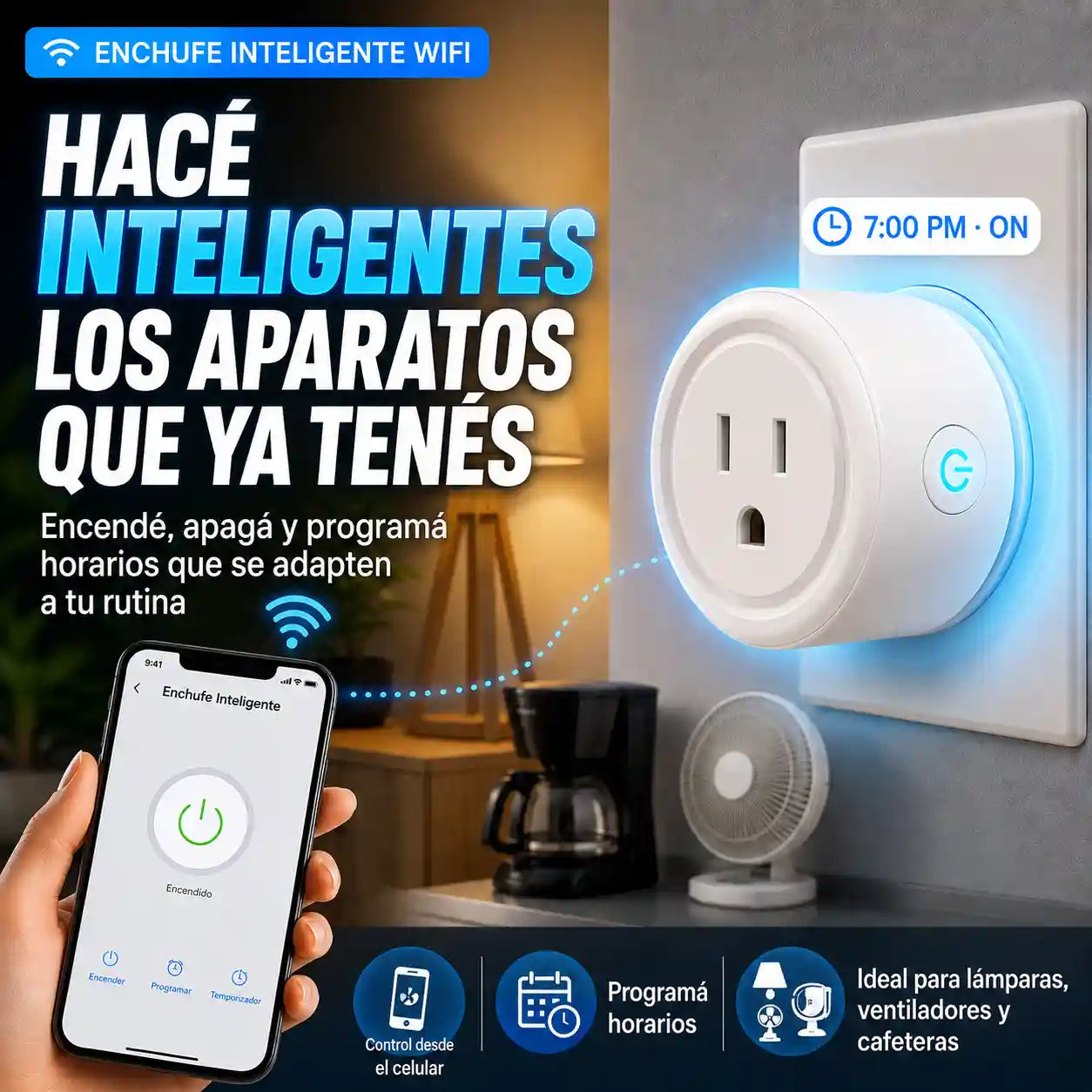 ENCHUFE INTELIGENTE | Enciende, apaga y programa horarios con tu celular desde donde estes