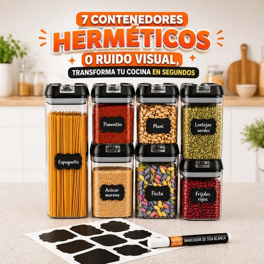 7 Contenedores herméticos | 0 Ruido Visual